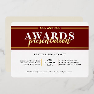 AWARDS DINER modern evenement eenvoudig bordeaux g Folie Uitnodiging