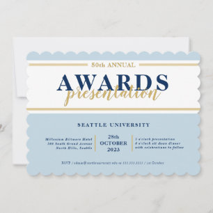 AWARDS DINER modern evenement eenvoudig marineblau Kaart