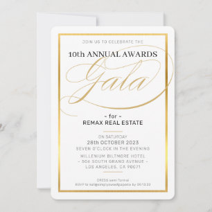 AWARDS GALA DINER modern zakelijk elegant goud Kaart