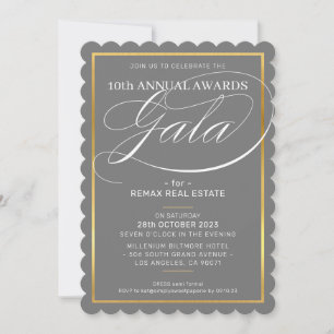 AWARDS GALA DINER modern zakelijk grijs goud Kaart