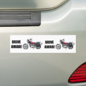 AWare schijf - Motorfiets Bumpersticker (Op auto)