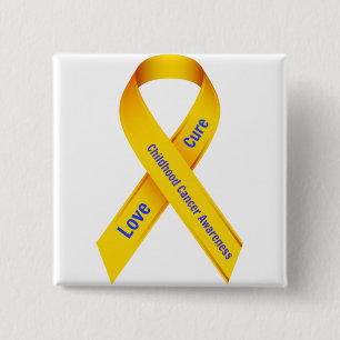 Awareness Badge kinderkanker Vierkante Button 5,1 Cm