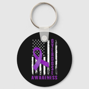 Awareness Day USA Amerikaanse vlag Overdose Awaren Sleutelhanger
