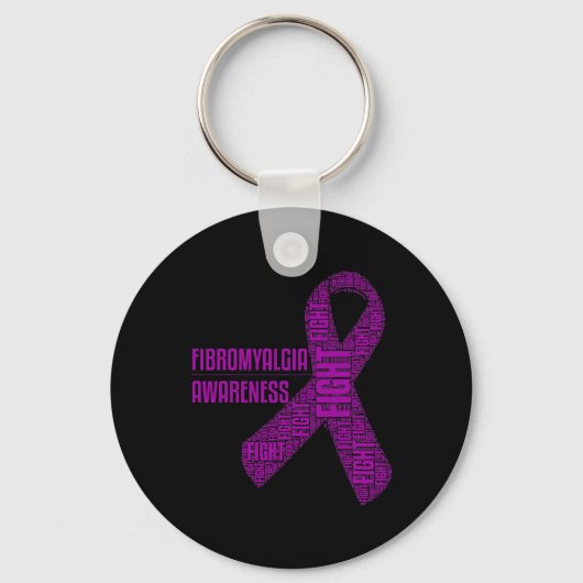 Awareness Fight Ribbon Support 1 Sleutelhanger (Voorkant)