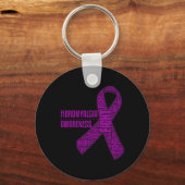 Awareness Fight Ribbon Support 1 Sleutelhanger (Voorkant)