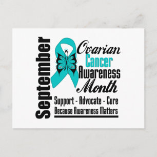 AWARENESS Maand Butterfly Ribbon Briefkaart