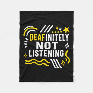 Awareness Month zeker niet luisteren ASL Lang Fleece Deken