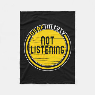 Awareness Month zeker niet luisteren ASL Lang Fleece Deken