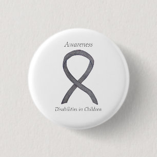 Awareness of Children's Disabilities Ribbon Pin Ronde Button 3,2 Cm