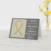 Awareness of Ribbon Note Kaart Chili Brain Cancer (Gele Bloem)