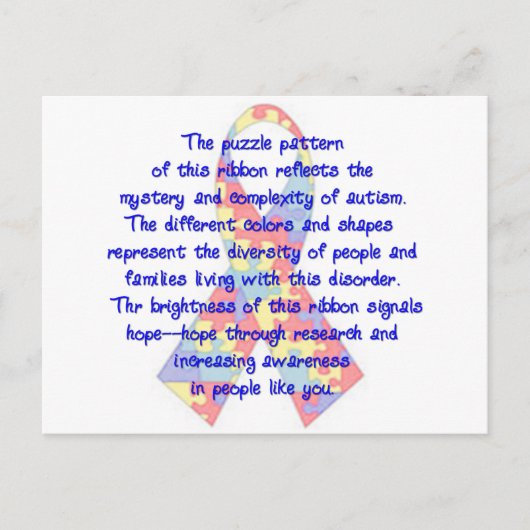 Awareness Ribbon Briefkaart (Voorkant)