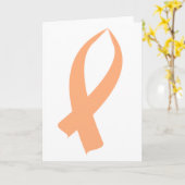 Awareness Ribbon (Peach) Kaart (Gele Bloem)