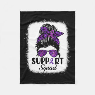 Awareness Support Squad Messy Bun Haar Vrouwen Mei Fleece Deken