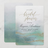 Awash Elegant Aquarelle Bridal Show Invitation (Devant / Derrière)