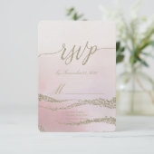Awash Elegant Aquarelle dans Blush Wedding RSVP (Debout devant)