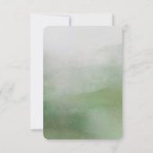 Awash Elegant Aquarelle dans Foliage Wedding RSVP (Dos)