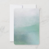 Awash Elegant Aquarelle dans Ocean Wedding RSVP (Dos)