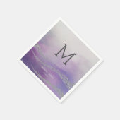 Awash Elegant Waterverf Orchidee Bruiloft Monogram Servetten (Hoek)