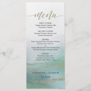 Awash Elegante Waterverf in Ocean Wedding Menu