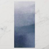 Awash Elegante Waterverf in Surf Bruiloft Menu (Achterkant)