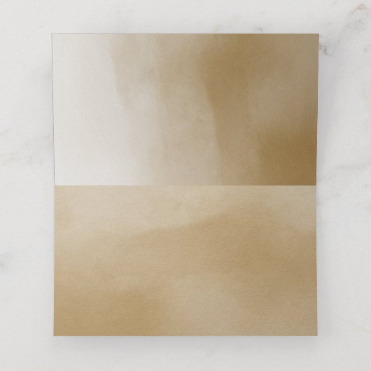 Awash Elegante Waterverf in Zand Tafelnummer (Binnenkant ongevouwen)