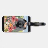 AWASH IN LICHT Zwart - Blue Chow Dog Bagagelabel (Achterkant horizontaal)