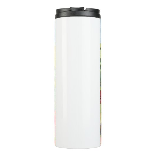 AWASH IN LICHT Zwart - Blue Chow Dog Thermosbeker (Achterkant)