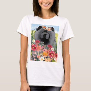 AWASH IN LIGHT Black - Blauwe Chow Hondenshirts T-shirt