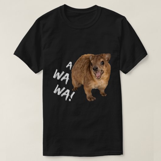 Awawa! Angry Screaming Hyrax Meme T-shirt (Design voorkant)