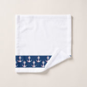 Away Border Towel Set van Anchor Bad Handdoek (Wasdoekje)
