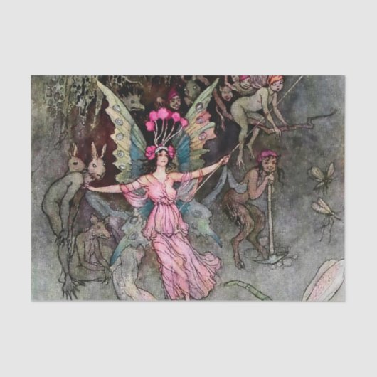 "Away Down under" door Warwick Goble Tissuepapier (Voorkant)