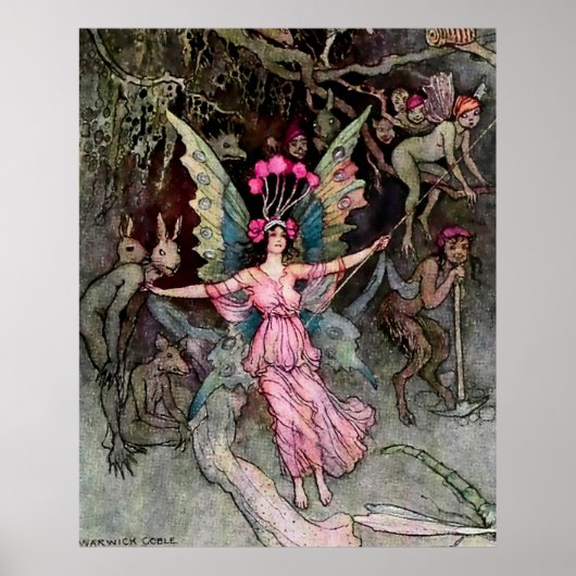 “Away Down Under” van Warwick Goble Poster (Voorkant)