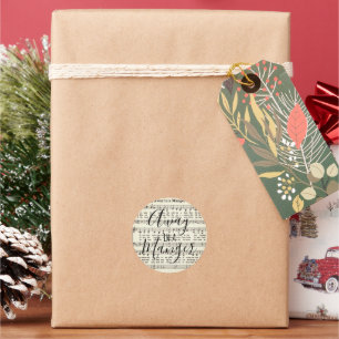 Away in een Manger Classic Round Sticker