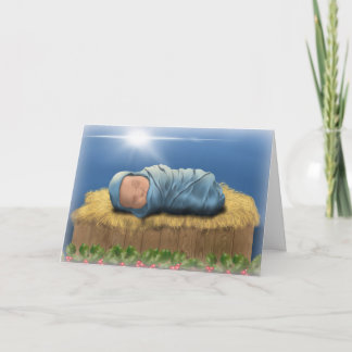 Away in the Manger Christmas card Bedankkaart