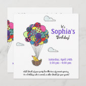 Away we gaan, Birthday Party Invitation Kaart (Voorkant / Achterkant)