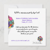 Away we gaan, Birthday Party Invitation Kaart (Achterkant)