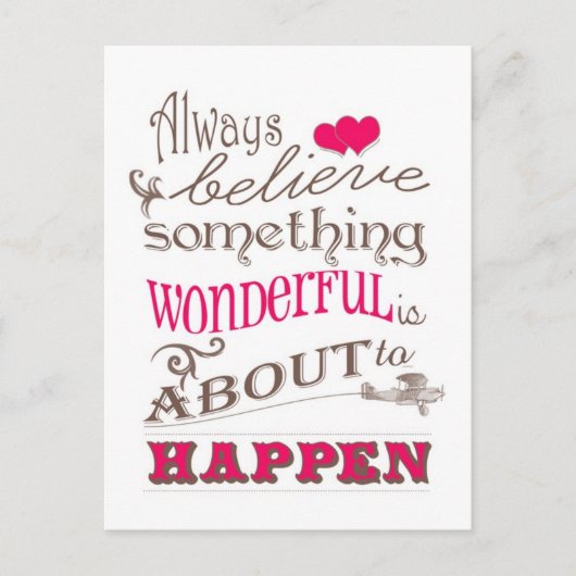 Aways geloven briefkaart (Voorkant)