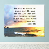 AWE INSPIRING JOHN 3 16 FOTOONTWERP CANVAS AFDRUK (Insitu (Houten vloer))