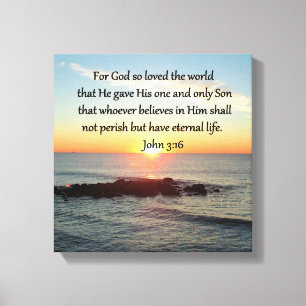 AWE-INSPIRING JOHN 3:16 SUNRISE CANVAS AFDRUK