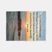 AWE-INSPIRING JOHN 3:16 SUNRISE FLEECE DEKEN (Voorkant (Horizontaal))