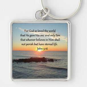 AWE-INSPIRING JOHN 3:16 SUNRISE SLEUTELHANGER