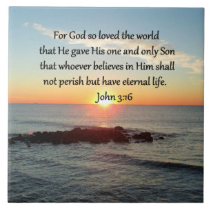 AWE-INSPIRING JOHN 3:16 SUNRISE TEGELTJE
