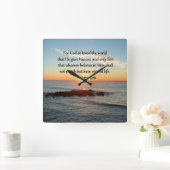 AWE-INSPIRING JOHN 3:16 SUNRISE VIERKANTE KLOK (Huis)