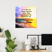 AWE-INSPIRING PHILIPPIANS 4:13 ORIGINEEL POSTER (Thuiskantoor)