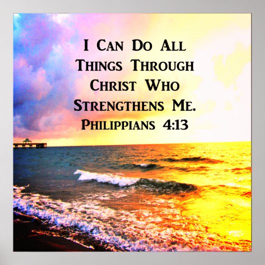 AWE-INSPIRING PHILIPPIANS 4:13 ORIGINEEL POSTER (Voorkant)
