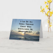 AWE-INSPIRING PHILIPPIANS 4:13 SCRIPTURE VERSE KAART (Gele Bloem)