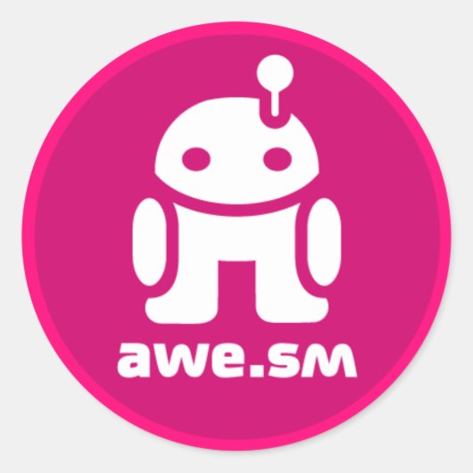 awe.sm-o Sticker (Magenta) (Voorkant)