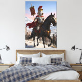 Awesome anthropomorphic Italian Spinone dog canvas Afdruk (Insitu (Slaapkamer))