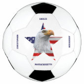 Awesome Bald Eagle, Drapeau Américain, Star (Devant)