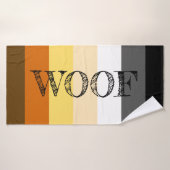 Awesome Bear Pride drapeau Woof (Serviette de bain)